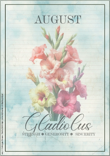 LGD25-CU Stationary - August Gladiolus