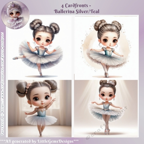 LGD25-CU Cardfronts Ballerina SilverTeal