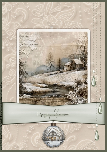 LGD25-A5 QC Burlap Winter Happy Season 01c