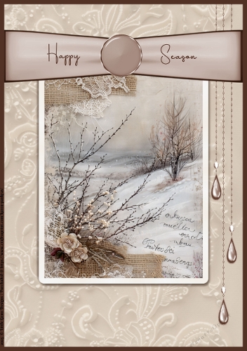 LGD25-A5 QC Burlap Winter Happy Season 02c