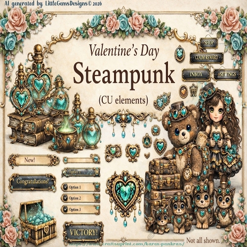 Valentines Day Steampunk CU