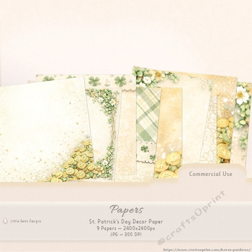 Papers-St. Patricks Day Decor Papers(8x8cu)-LGD