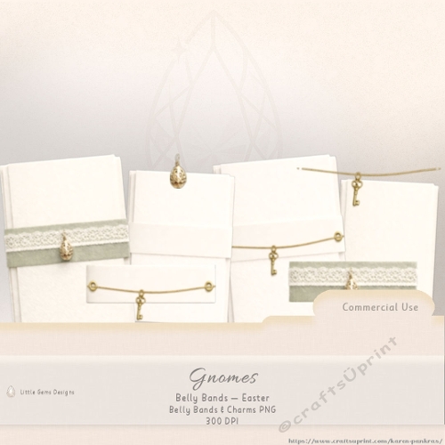 Gnomes Series-Belly Bands&Charms-Easter-LGD