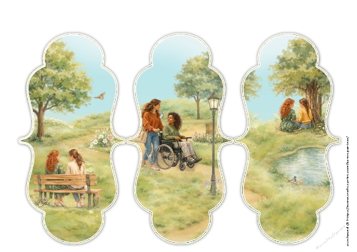Gentle Moments - Together in the Park - Panels 