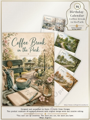 Birthday Calendar | PU | Coffee Break in the Park