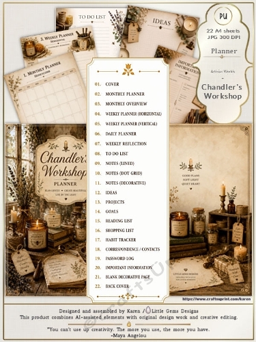 Artisan Worlds | PU | Planner | Chandlers Workshop