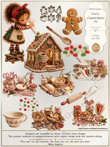 Mini Gems | CU | Holly | Cookie Baker 01