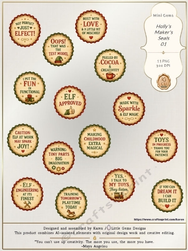 Mini Gems | CU | Holly | Hollys Makers Seals 01