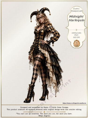 Gothic Masquerade – Midnight Harlequin | CU | Character LGD