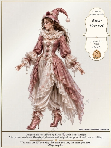Gothic Masquerade CU Character Rose Pierrot LGD