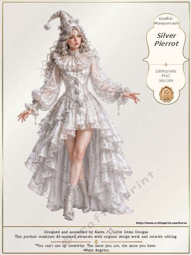 Gothic Masquerade CU Character Silver Pierrot LGD