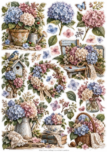 Garden Botanicals - Hydrangeas 01 PU KarenP 1c