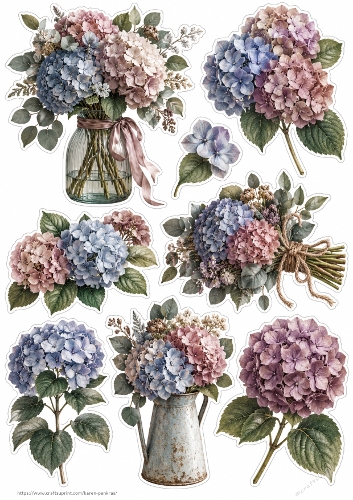 Garden Botanicals - Hydrangeas 01 PU KarenP 2c