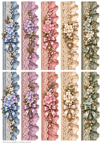 Page Edge Ruffles - Hydrangea Palette PU KarenP 1c