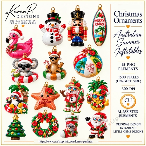 Elements CU KarenP Christmas Ornaments ASI