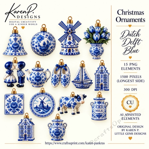 Elements CU KarenP Christmas Ornaments ASI