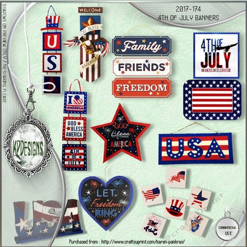kpd17-174 4th of July banners