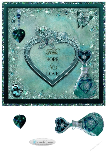 C200-Faith Hope Love 8inchTopper