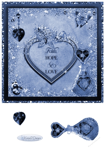 C206-Faith Hope Love 8inchTopper