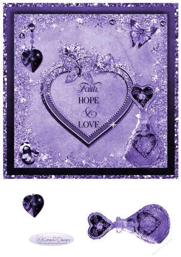 C208-Faith Hope Love 8inchTopper