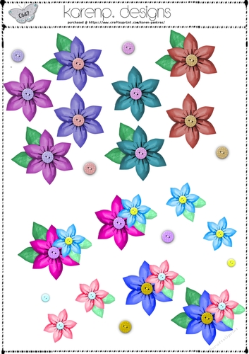 C647- Decoupage Paper Flowers