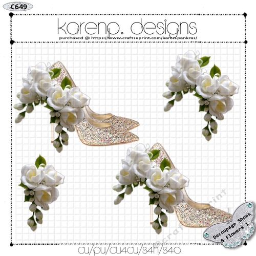C649-DecoupageShoes&Flowers1