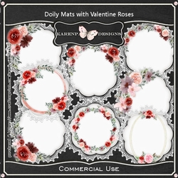 KPD202101c07-DoilyMatsWith ValentineRoses