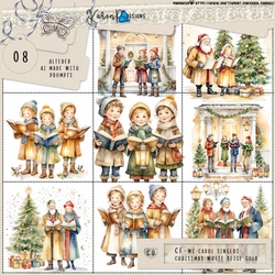 CF-CU24(AI)-Wc-Carol Singers-Christmas white beige gold