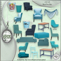 kpd17-226 Mixed deco Blue