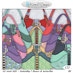 CUstash020-FashionBag1 flowers &butterflies
