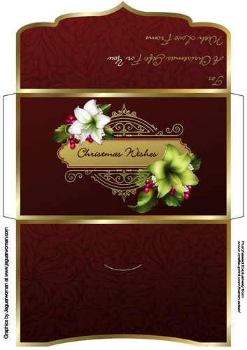 Festive Florals - Christmas Money Gift Envelope
