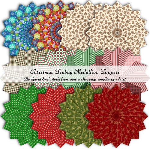 Christmas Teabag Medallion Toppers