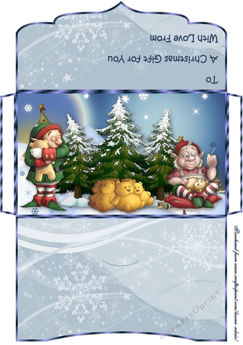 Christmas Teddies Money/Gift Wallet