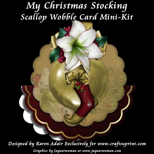 My Christmas Stocking Scallop Wobble Card Mini-Kit