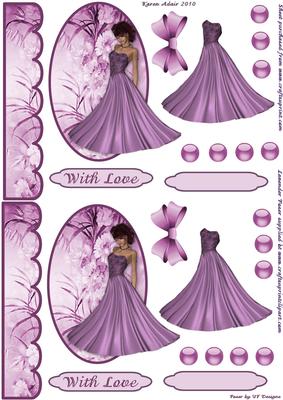 Delightful Diva - A6 Card Topper and Decoupage