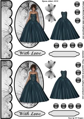 Delightful Diva 2 - A6 Card Topper and Decoupage