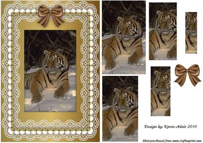 Tiger 'n Lace A5 Pyramid Card Front