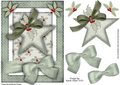 A Christmas Star Step by Step A5 Card Front