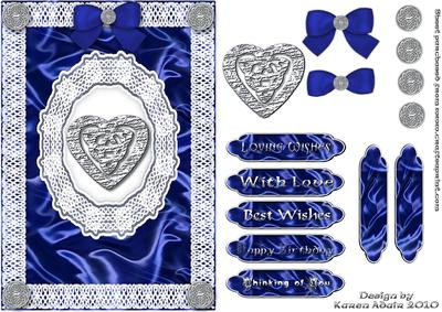 Celtic Heart, Satin 'n Lace 2 A5 Step by Step Card Front