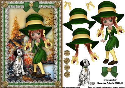 Little Lady Leprechaun A5 Step by Step Card Front