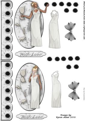 The Beautiful Brides - A6 Card Topper & Decoupage