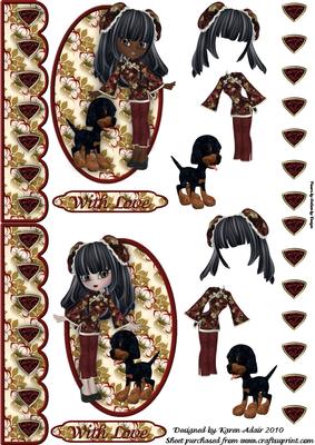 China Girls - A6 Step by Steps with Decoupage