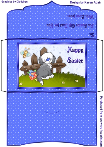 Easter Shaggy Dog Money/Gift Wallet