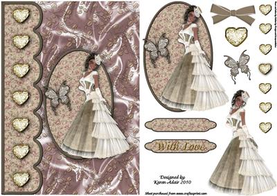 Lovely in Lace A5 Card Front with Step by Step