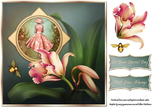 Orchid Beauty Square Card Front