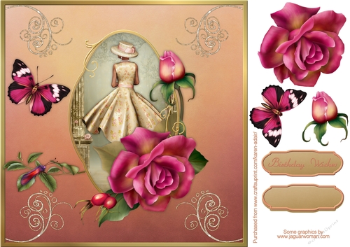 Rose Vibrancy Square Card Front