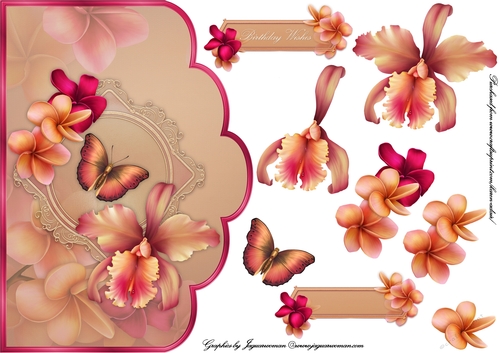 Orchid Delight - Card Front with Step-by-Step