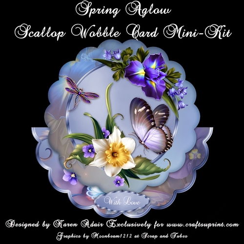 Spring Aglow - Scallop Wobble Card Mini-Kit