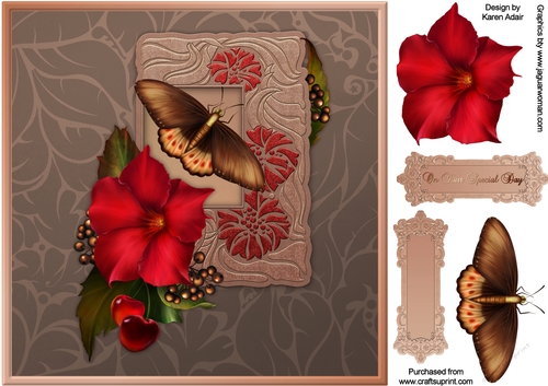 Crimson Crush - Card Front and Step by Step