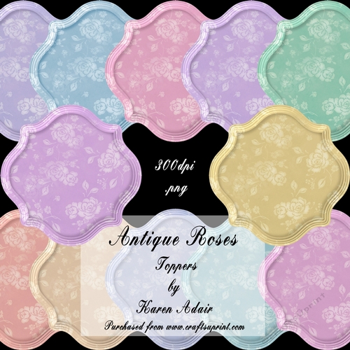 Antique Roses Toppers